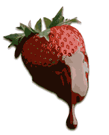 Chocolate fountain strawberry